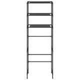 3-Tier Storage Rack over Toilet Black 53x28x169 cm - Side View