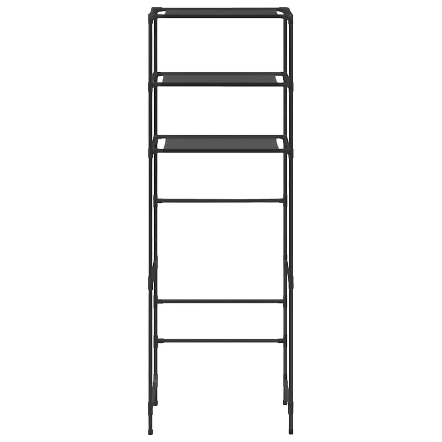 3-Tier Storage Rack over Toilet Black 53x28x169 cm