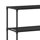 3-Tier Storage Rack over Toilet Black 53x28x169 cm - Rear View