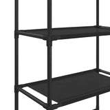 3-Tier Storage Rack over Toilet Black 53x28x169 cm - Close-Up Angle