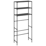 3-Tier Storage Rack over Laundry Machine Black 69x28x169 cm - Front View