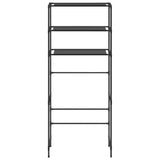 3-Tier Storage Rack over Laundry Machine Black 69x28x169 cm - Side View