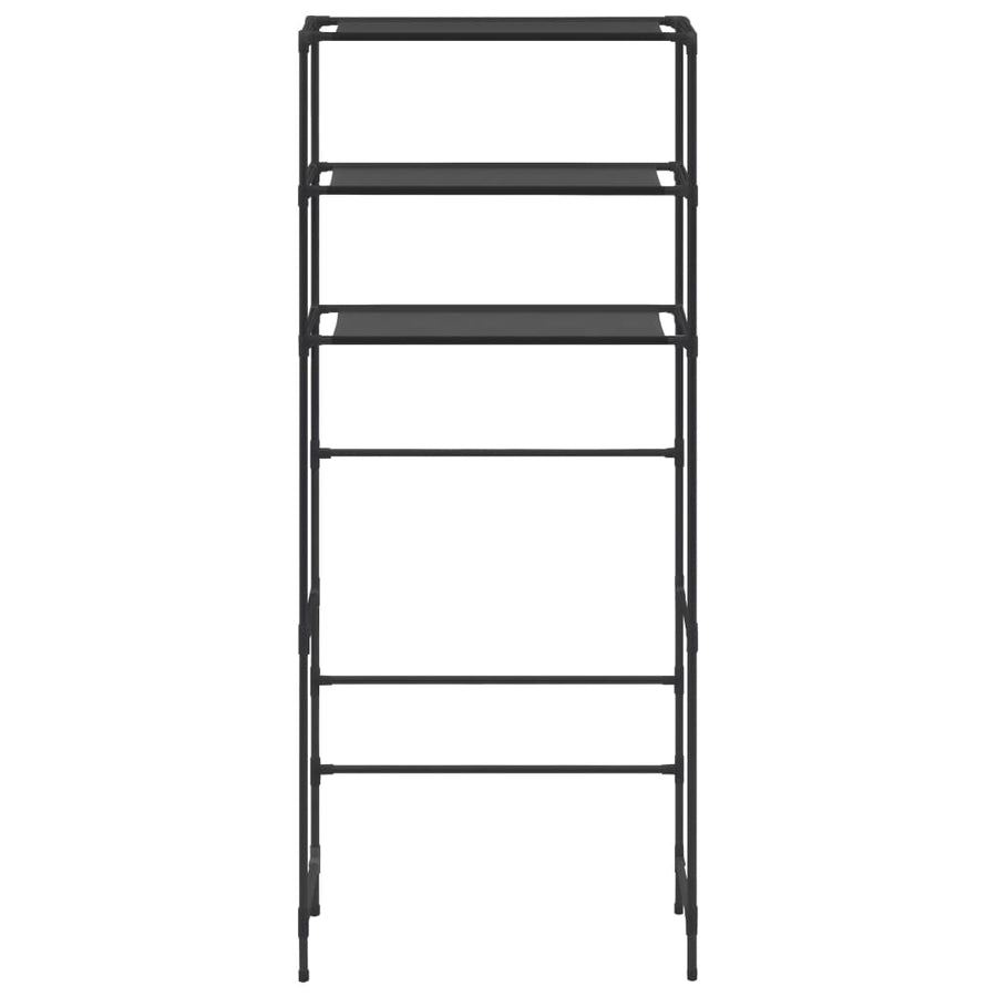 3-Tier Storage Rack over Laundry Machine Black 69x28x169 cm