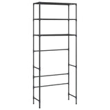 3-Tier Storage Rack over Laundry Machine Black 69x28x169 cm - 45-Degree Angle