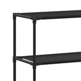 3-Tier Storage Rack over Laundry Machine Black 69x28x169 cm - Rear View