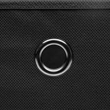 Storage Boxes with Lids 4 pcs Black 32x32x32 cm Fabric
