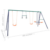 Swing Set With Gymnastic Rings And 4 Seats Steel