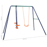Swing Set with 3 Seats Steel - Extra Image