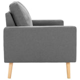 2-Seater Sofa Light Grey Fabric - Top-Down View
