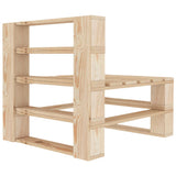 6 Piece Garden Lounge Set Pallets Wood - Low Angle