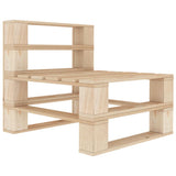 7 Piece Garden Lounge Set Pallets Wood - Close-Up Angle