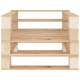 7 Piece Garden Lounge Set Pallets Wood - Top-Down View