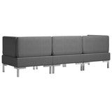 3 Piece Sofa Set Fabric Dark Grey - Top-Down View