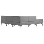 5 Piece Sofa Set Fabric Light Grey