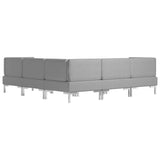 5 Piece Sofa Set Fabric Light Grey