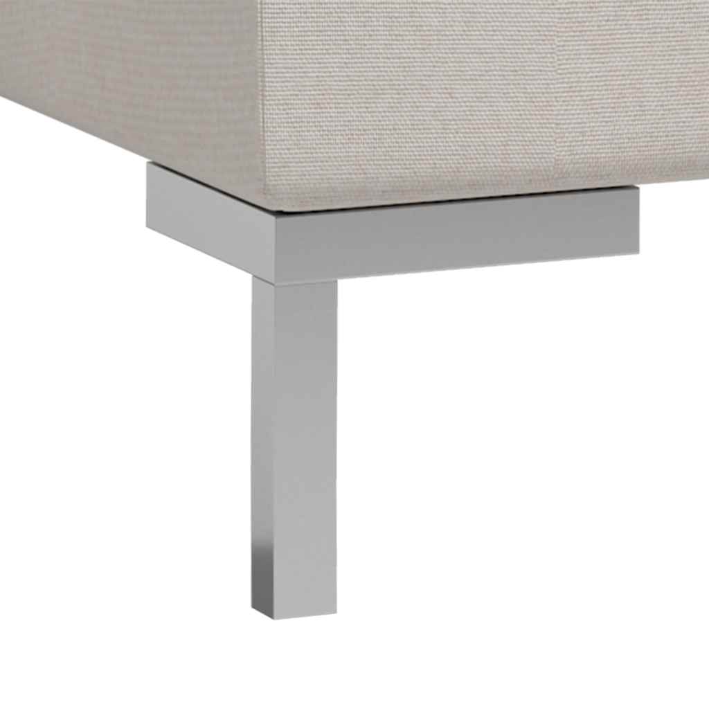 4 Piece Sofa Set Fabric Cream