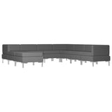 9 Piece Sofa Set Fabric Dark Grey - Top-Down View