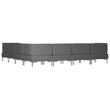 9 Piece Sofa Set Fabric Dark Grey - Close-Up Angle