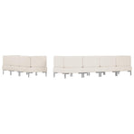 7 Piece Sofa Set Fabric Cream