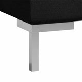 7 Piece Sofa Set Fabric Black - Close-Up Angle
