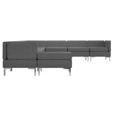 9 Piece Sofa Set Fabric Dark Grey - Top-Down View