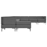 10 Piece Sofa Set Fabric Dark Grey - Top-Down View