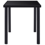 5 Piece Dining Set Faux Leather Black