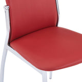9 Piece Dining Set Faux Leather Red - Extra Image