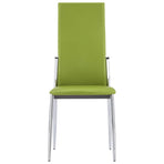 9 Piece Dining Set Faux Leather Green