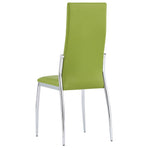 9 Piece Dining Set Faux Leather Green