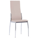 9 Piece Dining Set Faux Leather Cappuccino