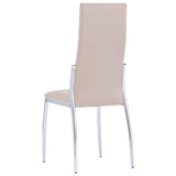 9 Piece Dining Set Faux Leather Cappuccino - Extra Image