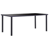 7 Piece Dining Set Faux Leather Green