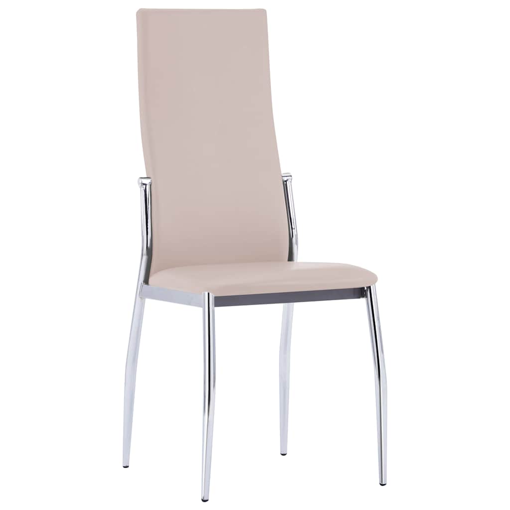 11 Piece Dining Set Faux Leather Cappuccino