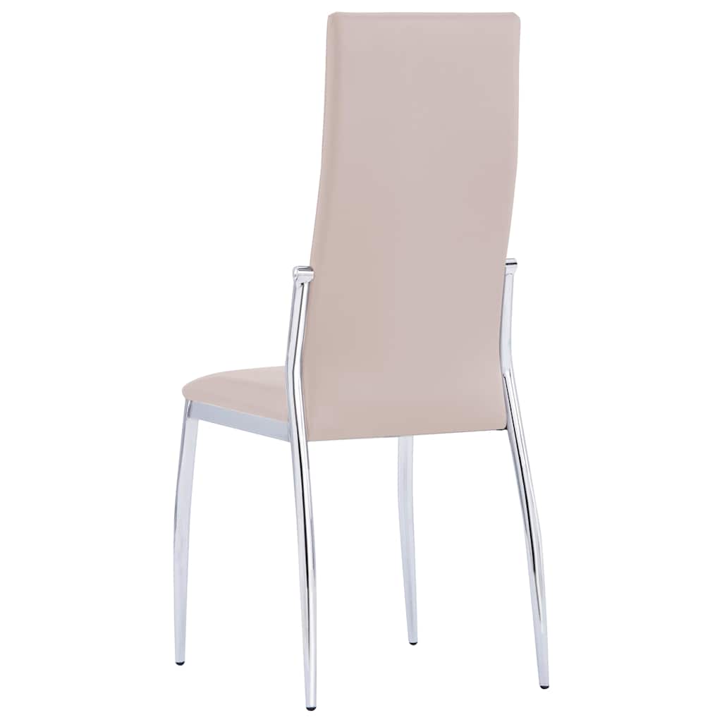 11 Piece Dining Set Faux Leather Cappuccino
