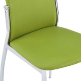 9 Piece Dining Set Faux Leather Green