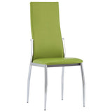 9 Piece Dining Set Faux Leather Green