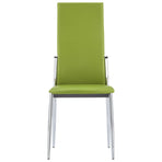 9 Piece Dining Set Faux Leather Green