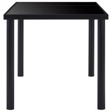 11 Piece Dining Set Faux Leather Black