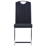 11 Piece Dining Set Faux Leather Black