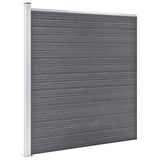 Garden Fence WPC 353x186 cm Grey - Front View