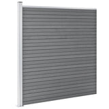 Garden Fence WPC 353x186 cm Grey - Top-Down View