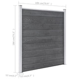 Garden Fence WPC 353x186 cm Grey