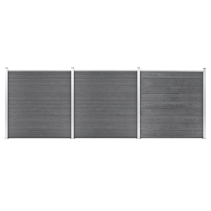Garden Fence WPC 526x186 cm Grey