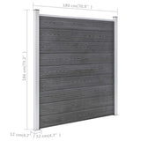 Garden Fence WPC 526x186 cm Grey