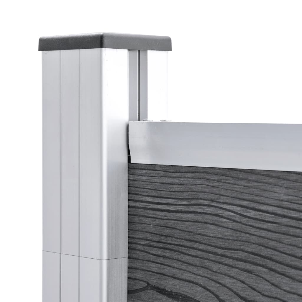 Garden Fence WPC 699x186 cm Grey
