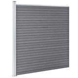 Garden Fence WPC 1045x186 cm Grey - Side View