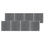 Garden Fence WPC 1391x186 cm Grey