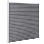 Garden Fence WPC 1391x186 cm Grey
