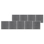 Garden Fence WPC 1564x186 cm Grey